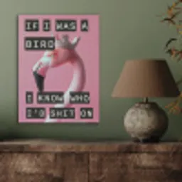 Flamingo - Roze - Vogel - Decoratie PET vilt klein -sfeer2