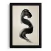 Penseelstreek - Zwart - Minimalistisch fotolijst zwart zonder passe partout klein -3d