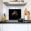 Gipskruid - Bloemetjes - Wit - Minimalistisch Inductie beschemer met haakjes middel -sfeer2