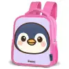 Pinguïn Kinderrugzak - Roze middel -schuin