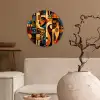 Figuren - Abstract - Symbolen Wandcirkel kunststof plaat 5mm dik klein -sfeer1