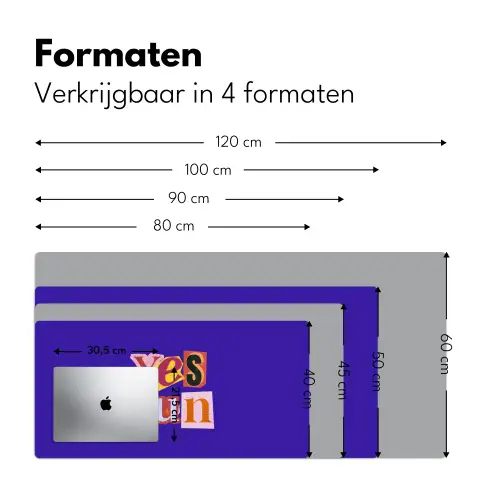 Yes fun - Kleurrijk - Collage-stijl Muismat XXL klein -sfeer5