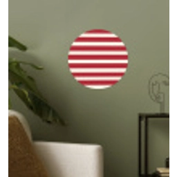Strepen - Patroon - Rood Wandcirkel behangsticker klein 186 -sfeer2