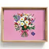 Bloemen - Quote - Kaartje - Kleurrijk Dienblad Rechthoek middel -z3d_shopping