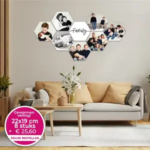 Hexagon op een grijze muur