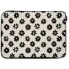 Grafisch - Madeliefjes - Zwart - Beige laptophoes neopreen klein 279 -zkaufland3dotto