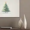 Kerstboom - Illustratie - Ster - Sneeuw PET vilt klein -sfeer6_closeup