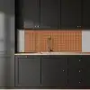 Plaid - Patroon - Vierkant - Bruin keuken achterwand 2 middel 871 -sfeer1