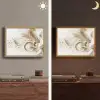 Bloem - Hout - Tarwe Light Box met batterij (Wandlamp) middel -sfeer3