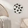 Hartjes - Zwart - Beige Wandcirkel kunststof plaat 5mm dik klein -sfeer5