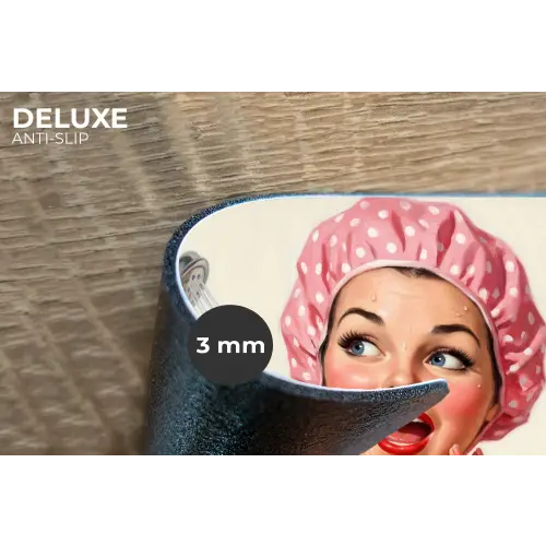 Vrouw - Douche - Roze Placemat vinyl groot -closeup