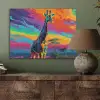 Giraffe - Savanna - Lucht - Gekleurd PET vilt klein -sfeer2