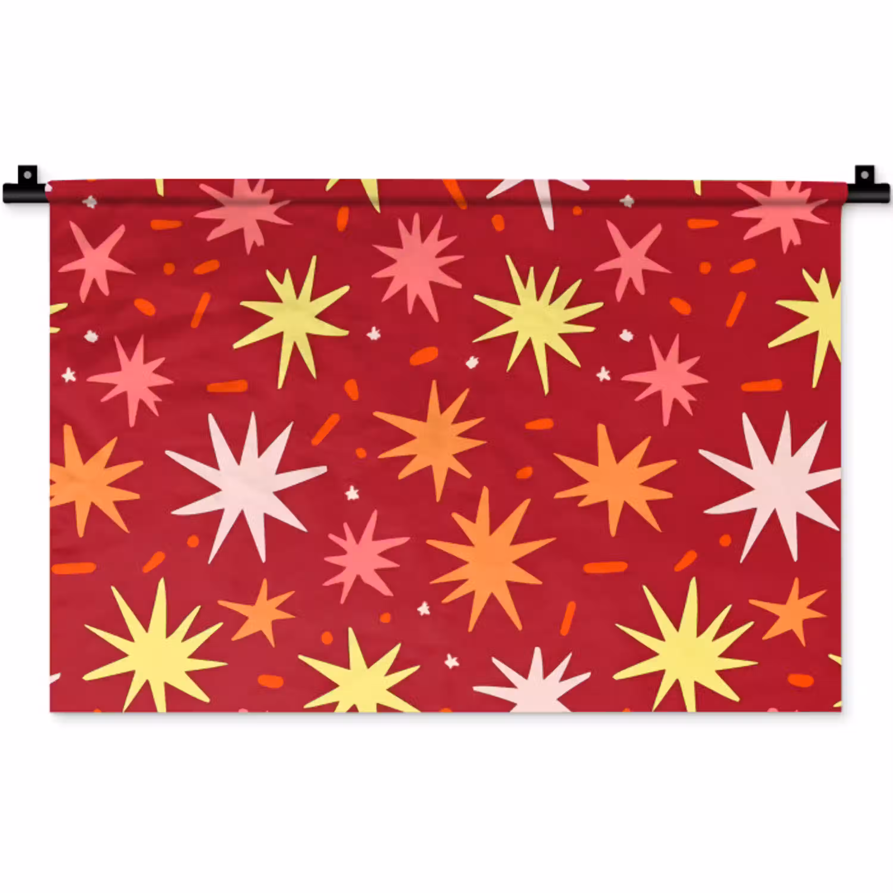 Sterren - Speels - Rood Wandkleed katoen klein 269 -zz3d