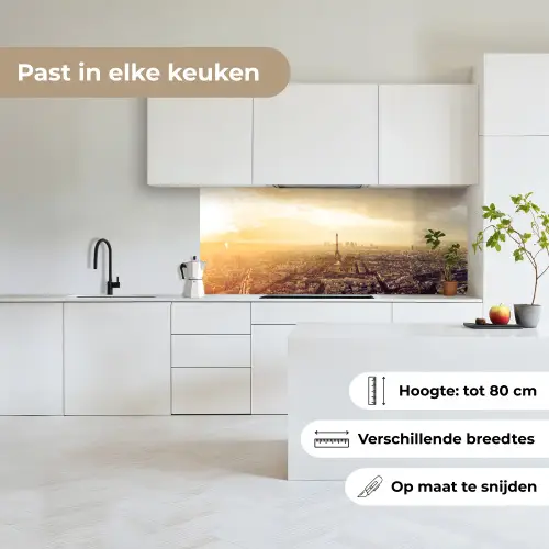 Parijs - Skyline - Zonsondergang - Steden keuken achterwand 2 middel -sfeer4_NL