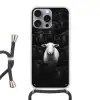 Schapen - Wit - Duisternis Hoesje iPhone 16 Pro Max met koord klein -3d