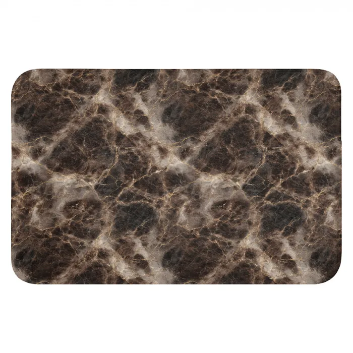 Bruin - Goud - Marmer Badmat klein 997 -3d