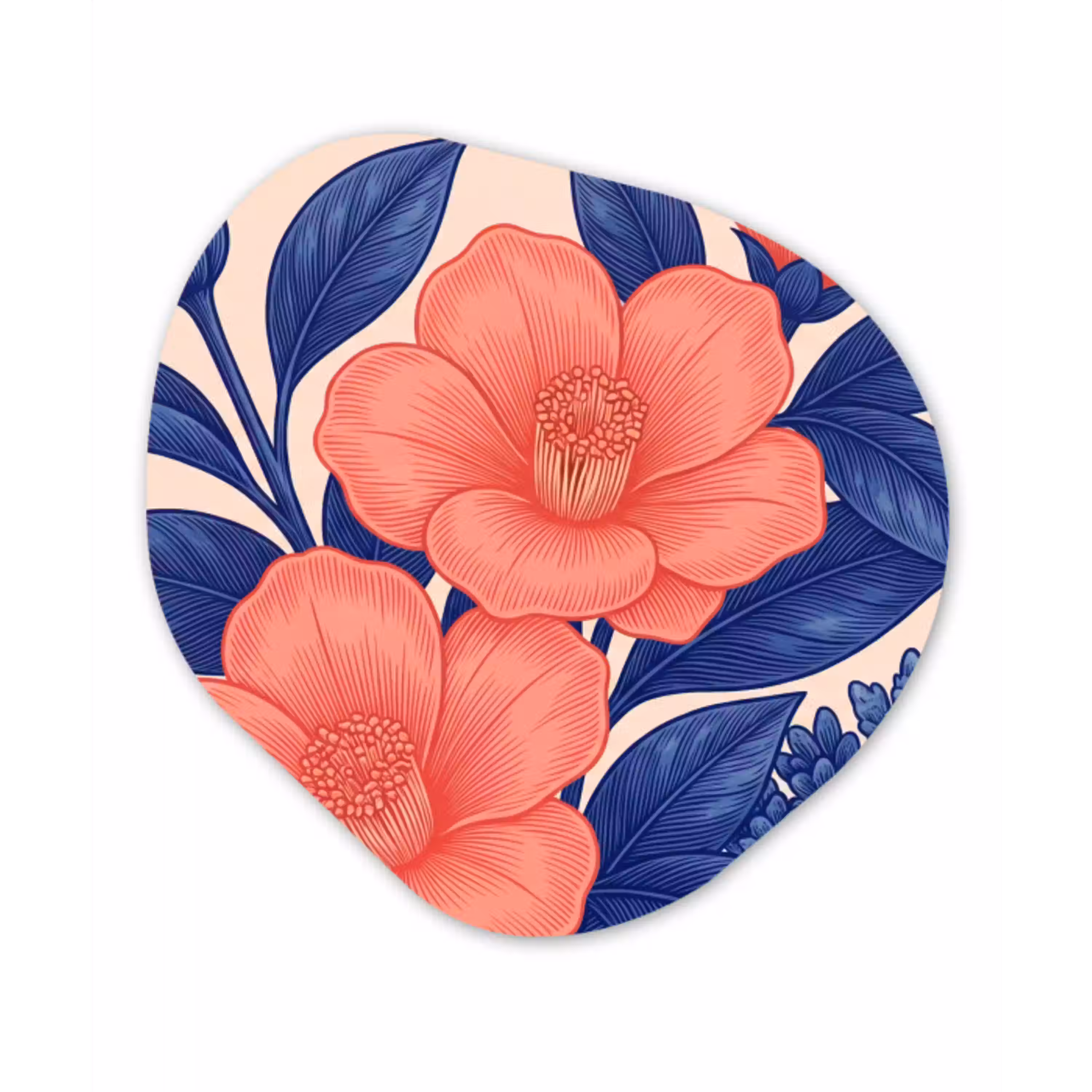 Bloemen - Bladeren - Botanisch Wandcirkel Organisch Forex 3mm klein -3d