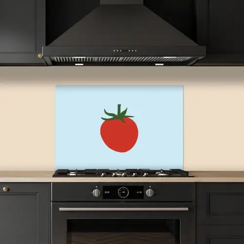 Rood - Tomaat - Groente keuken achterwand spatscherm klein -sfeer1