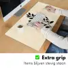 Minimalistisch - Tak - Bladeren - Zwart Muismat XXL klein -sfeer3