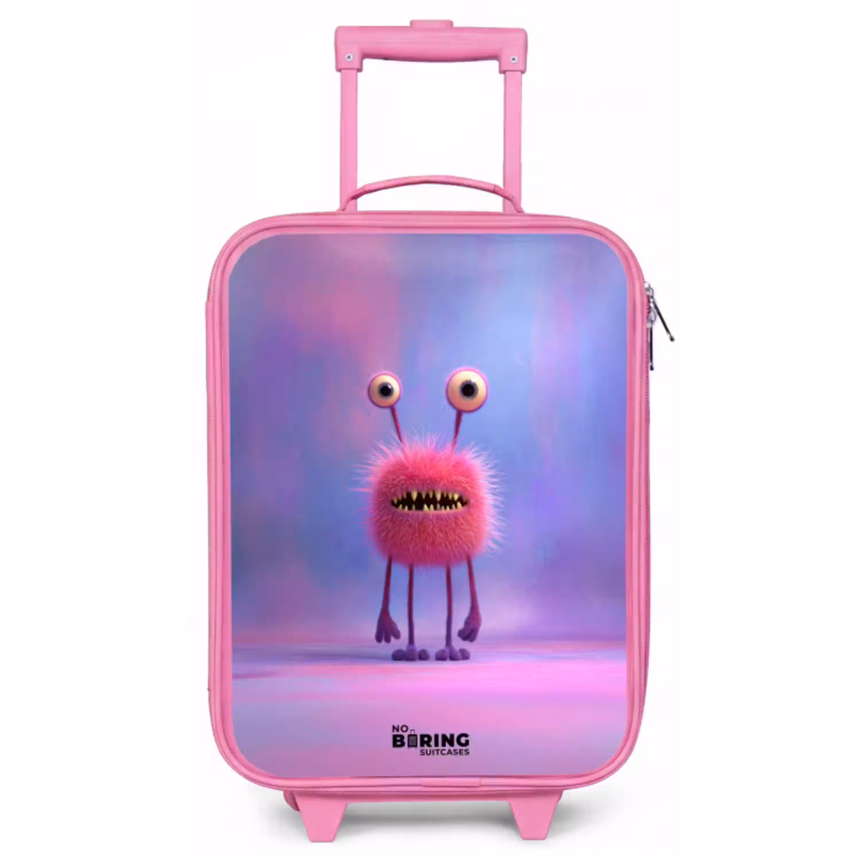 Roze harig monster met grote ogen Kinderkoffer - Roze klein -zz3dotto