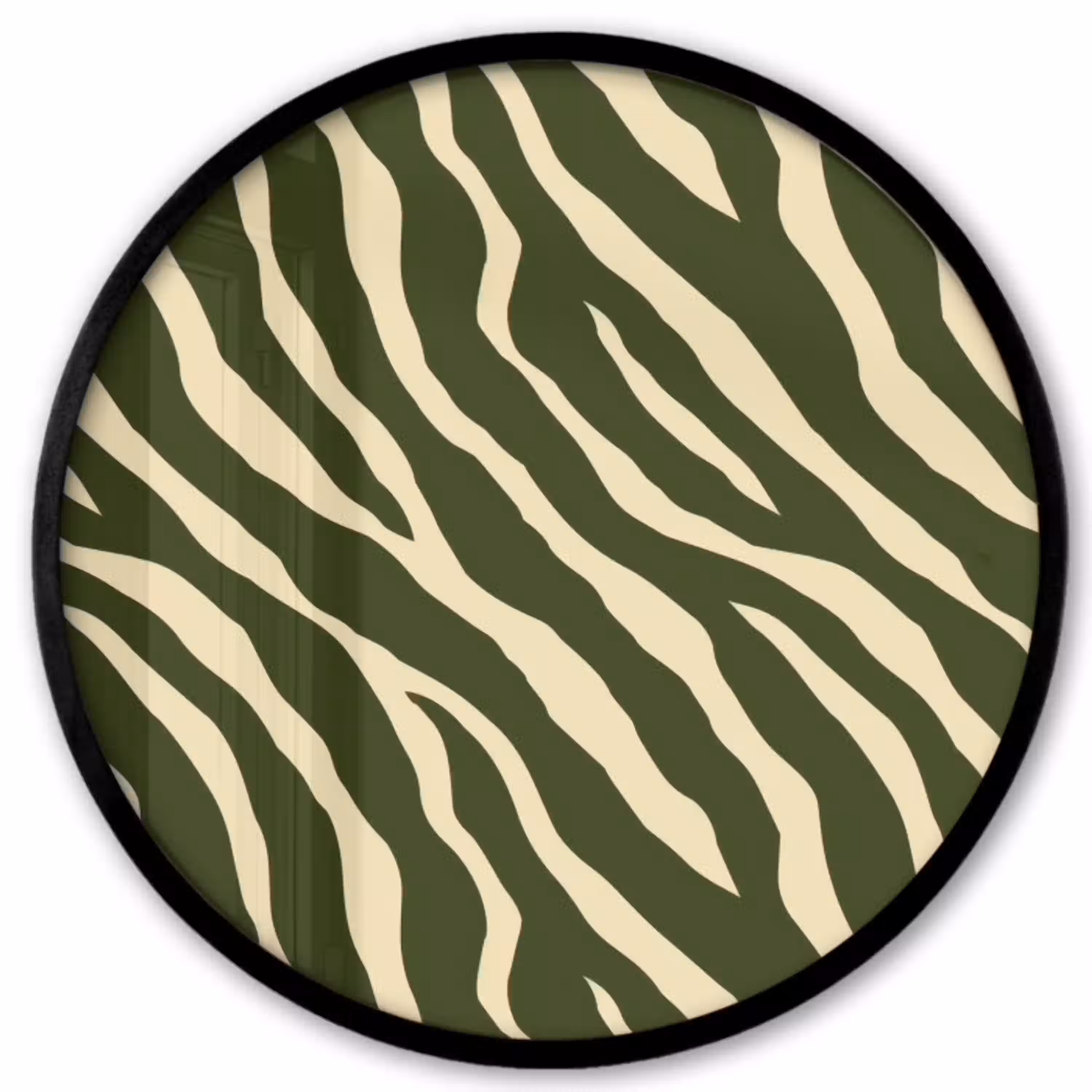 Zebra - Patroon - Groen Fotolijst rond zonder passe partout klein 856 -3d