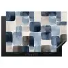 Patroon - Blauw - Vierkanten Inductie beschermer vinyl 3mm klein -3d