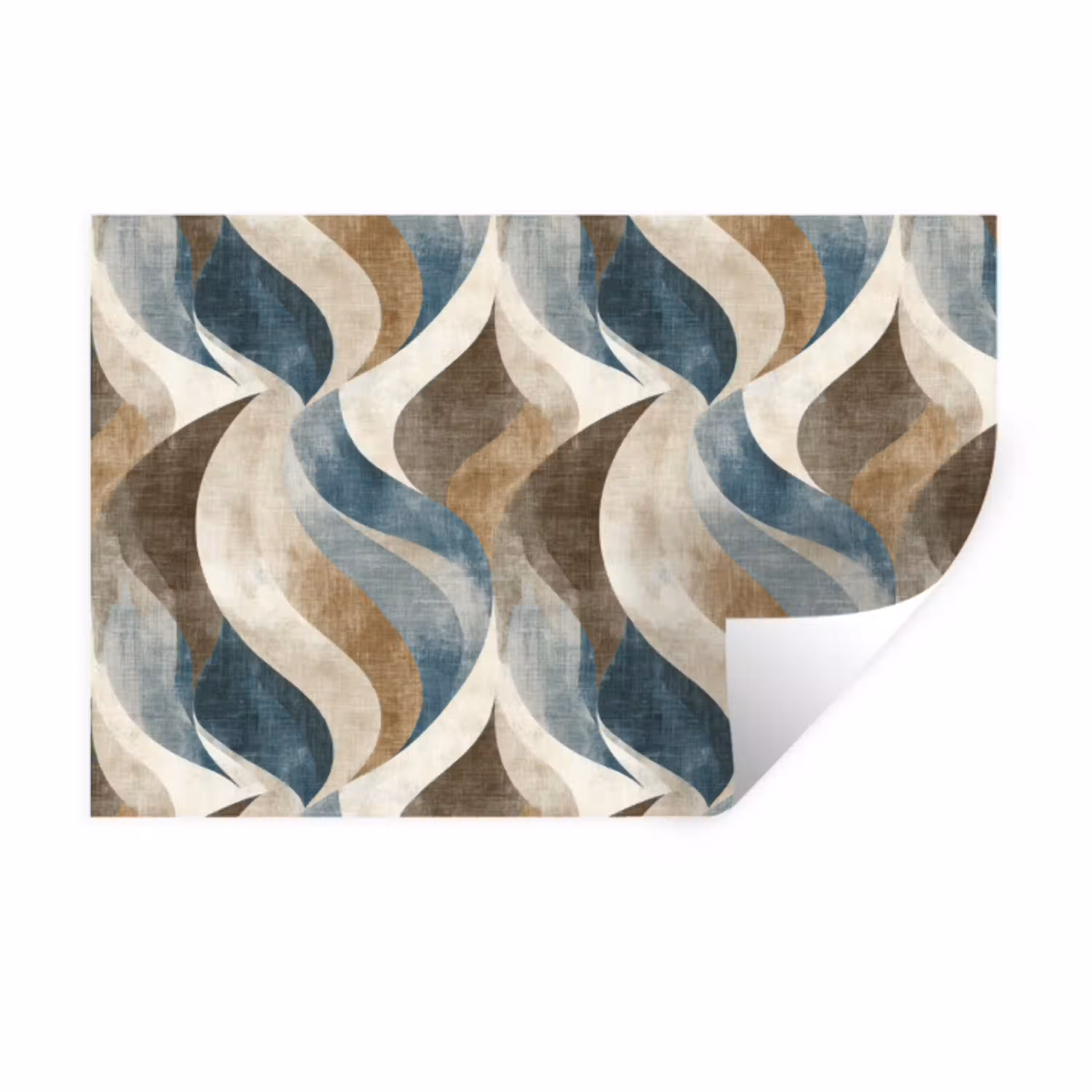 Abstract - Golven - Kleurrijk Muursticker klein 286 -3d