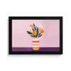 Tulpen - Vaas - Strepen - Paars fotolijst zwart zonder passe partout klein -3d