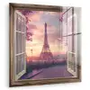 Doorkijk - Parijs - Eiffeltoren - Roze - Kersenbloesem plexiglas 5mm klein -zzzproduct_nieuw