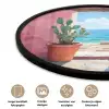 Zee - Roze - Cactus Fotolijst rond zonder passe partout klein -closeup_NL