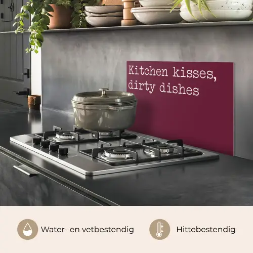 Kitchen kisses, dirty dishes keuken achterwand spatscherm klein -usp_NL
