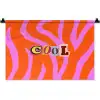 Zebraprint - Grafisch - COOL - Oranje Wandkleed katoen klein -zz3d
