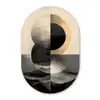 Cirkels - Schaduw - Abstract Wandcirkel Ovaal Forex klein -3d