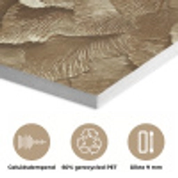 Organisch - Patroon - Bladeren - Goud PET vilt klein 837 -closeup_NL