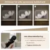 Bloem - Minimalistisch - Zwart - Wit Light Box met batterij (Wandlamp) middel -USP_dimbaarNL