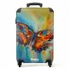 Vlinder als kleurrijk olieverf kunstwerk NBS - Handbagage koffer - Unisex middel -productfoto_recht