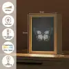 Vlinder - Monochroom - Balans Light Box met kabel (Tafellamp) klein -USP_NL