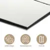 Bladeren - Zwart - Lotusbloem - Minimalitisch aluminium wit klein -closeup_NL