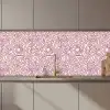 Kronkelende lijn - Magenta - Crème keuken achterwand 2 middel 871 zz_3dshopping
