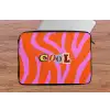 Zebraprint - Grafisch - COOL - Oranje laptophoes neopreen klein -tafel