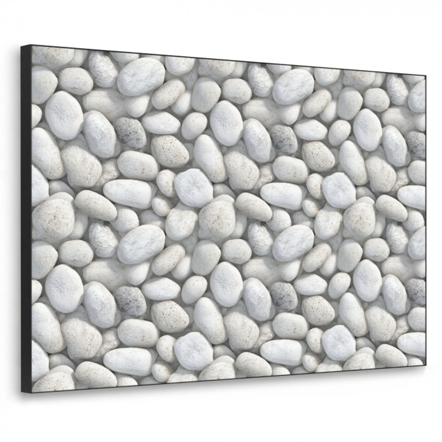Steentjes - Grijs - Ovaal Textielframe zwart klein 947 -3d