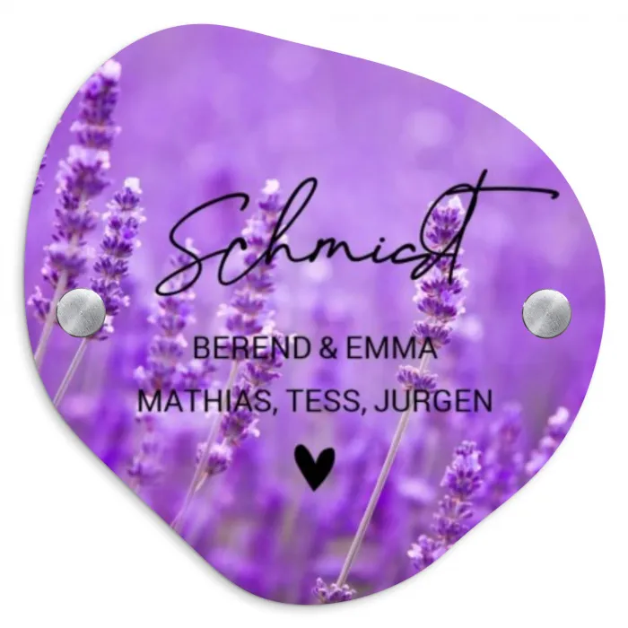 Lavendel - Sierlijk Naambord Organisch middel -3d