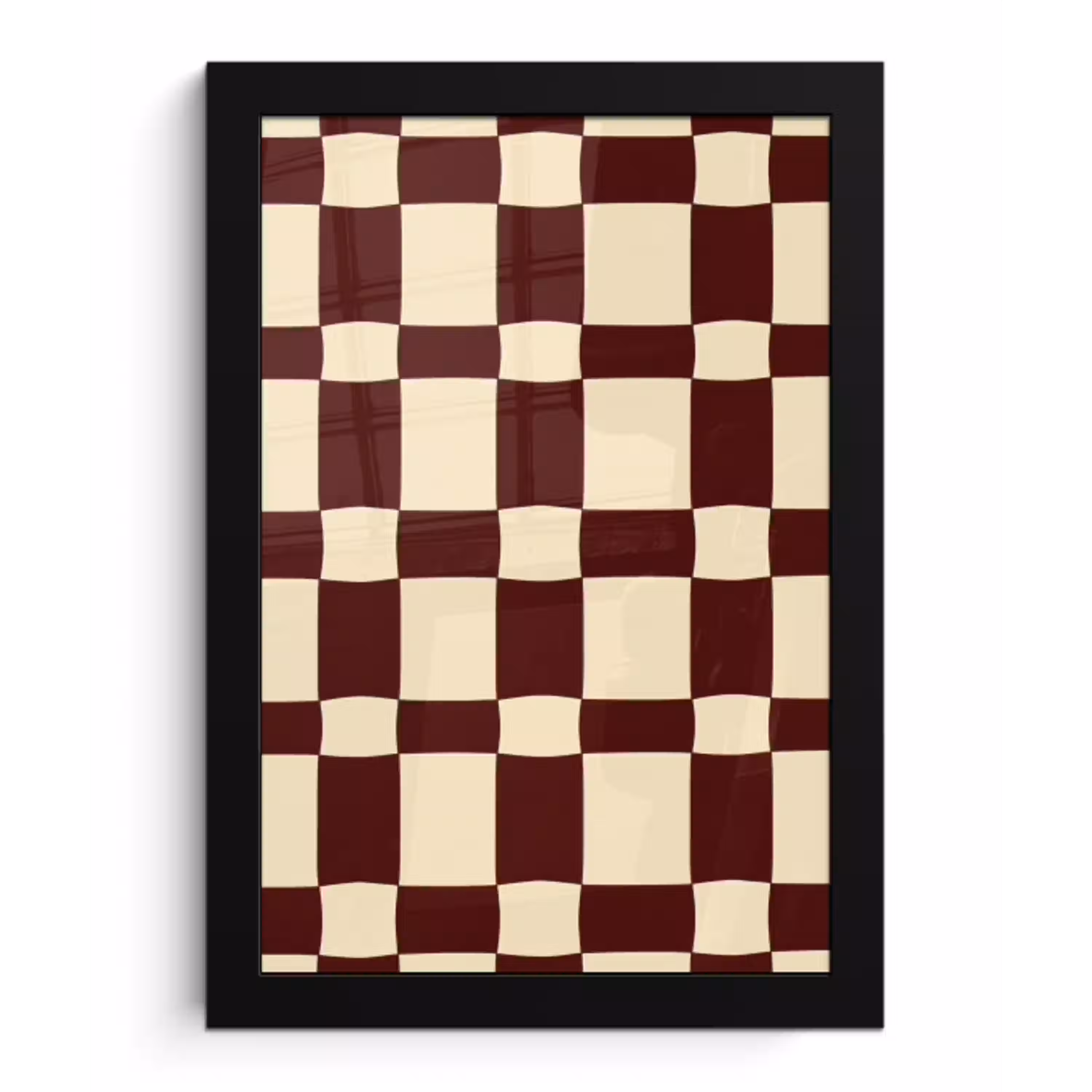 Retro - Patroon - Bruin fotolijst zwart zonder passe partout klein 224 -3d