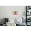 Tijger - Strik - Jasje - Roze Muursticker klein -slaapkamer