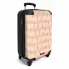 Zeepaard patroon roze NBS - Handbagage koffer - Kinderen Unisex middel -productfoto_3d