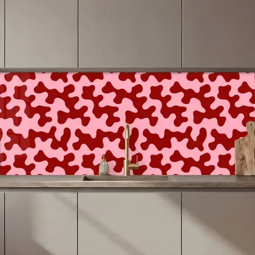 Modern - Abstract - Rood keuken achterwand 2 middel 871 zz_3dshopping