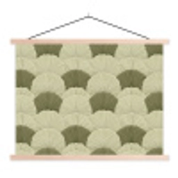 Bladeren - Structuur - Groen textielposter latten blank klein 122 -3d