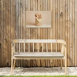 Baguette - Brood - Stokbrood - Beige Tuinposter op houten frame 2 cm dik klein -sfeer4