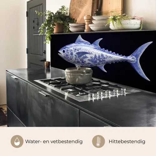 Porselein - Tonijn - Delfts - Blauw keuken achterwand 2 middel -usp_NL