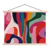 Vormen - Bochten - Kleurrijk - Abstract textielposter latten blank klein -3d